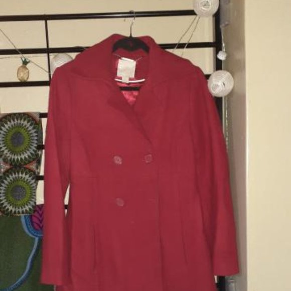 red wool coat - Picture 2 of 3
